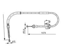 BOSCH 1 987 482 229 Câble de frein à main