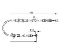Bosch Câble de frein à main 1 987 482 246 Arrière droite pour Mitsubishi Carisma