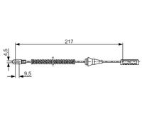 Câble de frein à main 1 987 482 251 BOSCH pour OPEL CORSA C