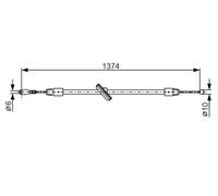 BOSCH 1 987 482 312 Câble de frein à main