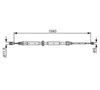 BOSCH 1 987 482 325 Câble de frein à main