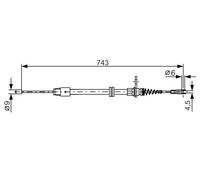 Câble de frein à main 1 987 482 329 BOSCH pour MERCEDES-BENZ CLS CLASSE C Coupé