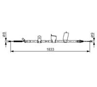 Bosch Câble de frein à main 1 987 482 340 pour Nissan Qashqai / Qashqai+2 I