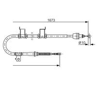 Câble de frein à main 1 987 482 361 BOSCH pour KIA CEE'D SW PRO CEE'D