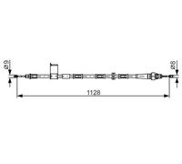Câble de frein à main 1 987 482 363 BOSCH pour JEEP GRAND CHEROKEE II