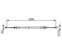 BOSCH 1 987 482 409 Câble de frein à main