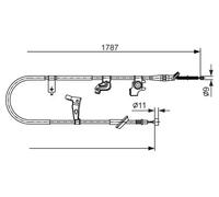 Bosch Câble de frein à main 1 987 482 435 pour Suzuki / Fiat