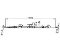 Câble de frein à main 1 987 482 439 BOSCH pour TOYOTA AURIS AURIS Break