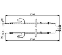 BOSCH 1 987 482 459 Câble de frein à main