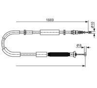 BOSCH 1 987 482 588 Câble de frein à main