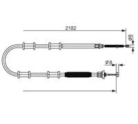 Câble de frein à main 1 987 482 594 BOSCH pour FIAT OPEL