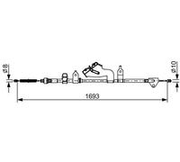 BOSCH 1 987 482 657 Câble de frein à main