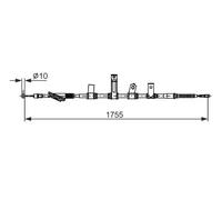 Bosch Câble de frein à main 1 987 482 692 – Arrière gauche – pour KIA Magentis II