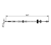 Bosch Câble de frein à main 1 987 482 794 – pour BMW X5 X6 (E70 2006-2008)