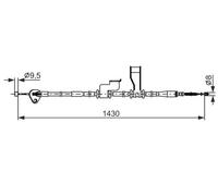 Câble de frein à main 1 987 482 835 BOSCH pour HYUNDAI i10 I