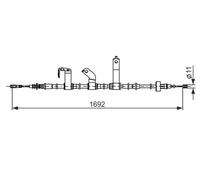 Câble de frein à main 1 987 482 841 BOSCH pour KIA RIO III