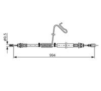 Câble de frein à main 1 987 482 882 BOSCH pour FORD TRANSIT Fourgon