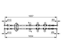 BOSCH 1 987 482 896 Câble de frein à main