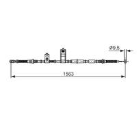 Bosch Câble de frein à main 1 987 482 897 pour Mazda MX-5 III arrière droit