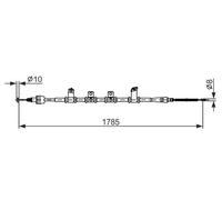 Câble de frein à main 1 987 482 921 BOSCH pour KIA HYUNDAI