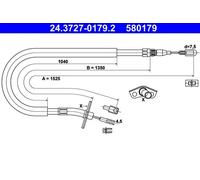 ATE 24.3727-0179.2 Câble de frein à main
