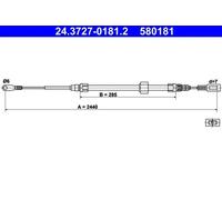 ATE 24372701812 Câble de frein
