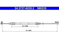ATE 24.3727-0235.2 Câble de frein à main