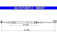 Câble de frein à main 24.3727-0237.2 ATE pour BMW 5 5 Touring