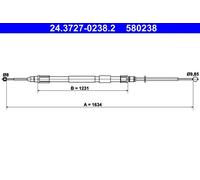 Câble de frein à main 24.3727-0238.2 ATE pour BMW X3