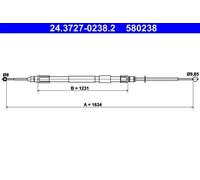 Câble de frein à main 24.3727-0238.2 ATE pour BMW X3