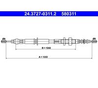 Câble de frein à main 24.3727-0311.2 ATE pour CITROËN XANTIA XANTIA Break