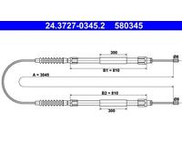 ATE 24.3727-0345.2 Câble de frein à main