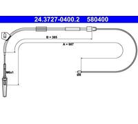 Câble de frein à main 24.3727-0400.2 ATE pour MERCEDES-BENZ