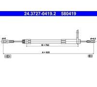Câble de frein à main 24.3727-0419.2 ATE pour MERCEDES-BENZ CLK