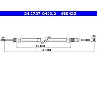 Câble de frein à main 24.3727-0423.2 ATE pour MERCEDES-BENZ CLASSE C CLK