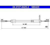 Câble de frein à main 24.3727-0425.2 ATE pour MERCEDES-BENZ