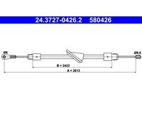 ATE 24.3727-0426.2 Câble de frein à main