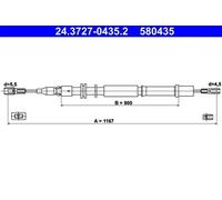 ATE 24.3727-0435.2 Câble de frein à main
