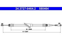 Câble de frein à main 24.3727-0464.2 ATE pour MERCEDES-BENZ SL