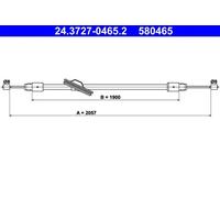 Câble de frein à main ATE 24.3727-0465.2