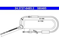 Câble de frein à main 24.3727-0485.2 ATE pour MERCEDES-BENZ CLASSE A