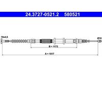 ATE 24.3727-0521.2 Câble de frein à main