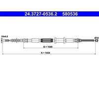 ATE 24.3727-0536.2 Câble de frein à main