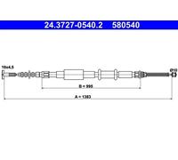 ATE 24.3727-0540.2 Câble de frein à main