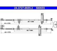 Câble de frein à main ATE 24.3727-0655.2