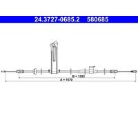 ATE 24.3727-0685.2 Câble de frein à main
