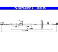 Câble de frein à main ATE 24.3727-0795.2 droite