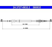 Câble de frein à main 24.3727-0832.2 ATE pour PEUGEOT CITROËN