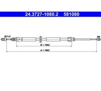 Câble de frein à main ATE 24.3727-1080.2