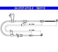 Câble de frein à main 24.3727-2112.2 ATE pour MITSUBISHI COLT VI